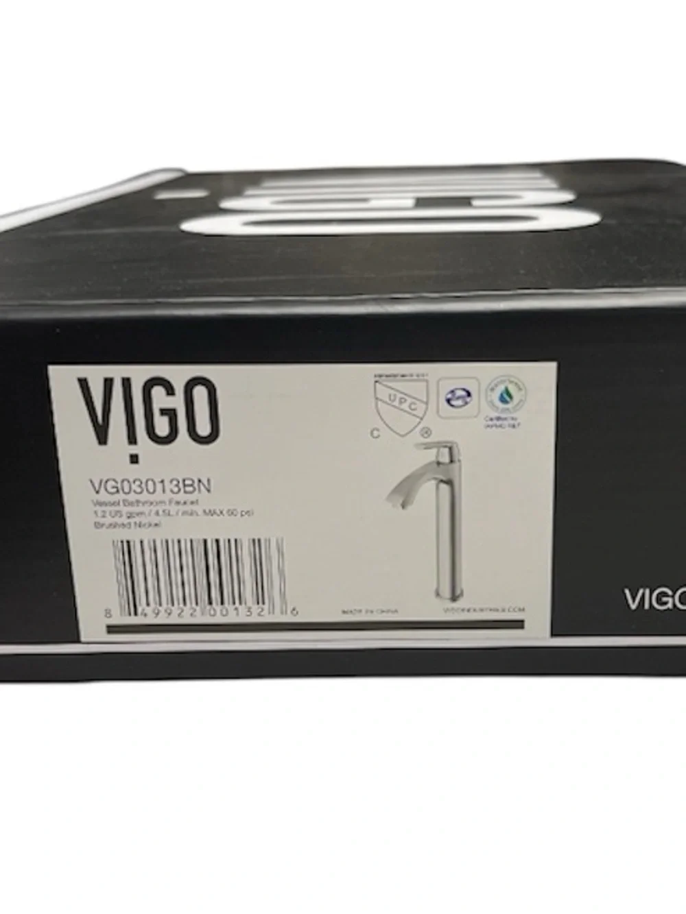 NEW VIGO VG03013BN Vessel Bathroom Faucet Brushed Nickel 12” Single Handle